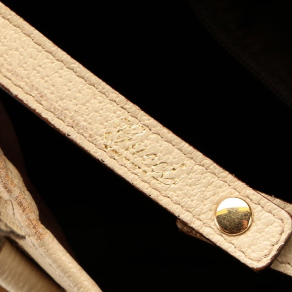 Gucci Shoulder Tote Bag in Tan GG Canvas with Leather Trim - Picture 8 of 15